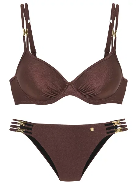 JETTE Costum de baie două piese închis maro