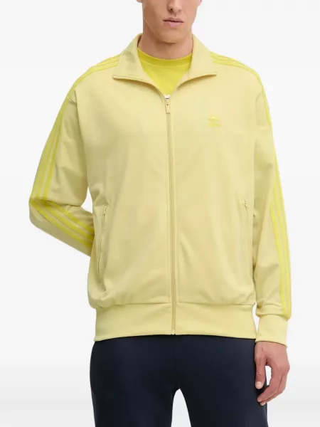 Košulja Adidas s platformom s printom s kapuljačom žuta