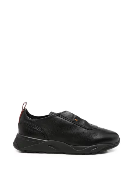 Sneakerși Santoni din piele negru