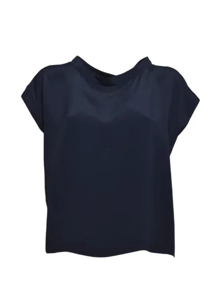 Kołnierzykowy bluzka Momoni niebieska