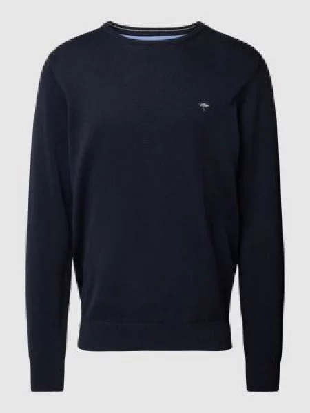 Sweter z dzianiny z wyhaftowanym logo Fynch-hatton