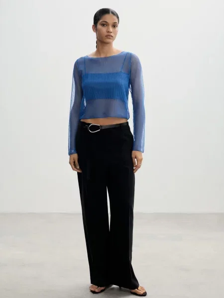 MANGO Светр синій