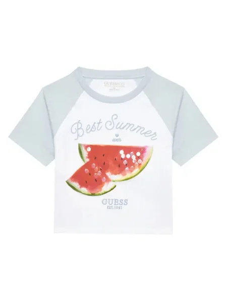 Guess Póló Boxy Fit fehér