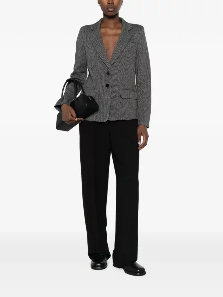 Geacă Emporio Armani cu model herringbone gri