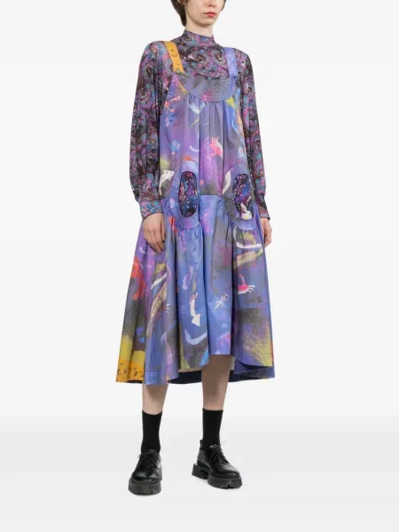 Rochie Tsumori Chisato cu imagine albastru