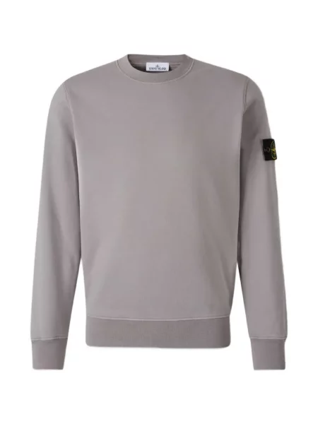 Hanorac din fleece Stone Island din fleece cu strasuri gri