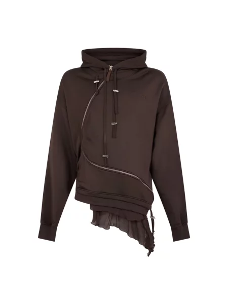 Bluza z kapturem Diesel z kapturem brązowa