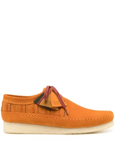 Botine Clarks Originals cu șireturi din piele de căprioară portocaliu
