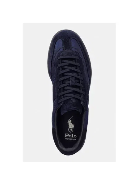 Sneakersy Polo Ralph Lauren skórzane niebieskie
