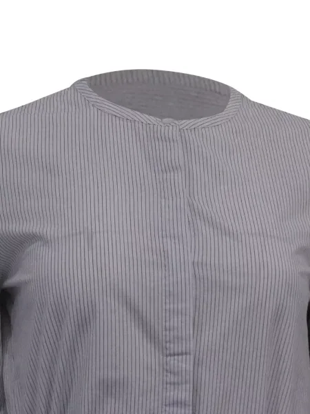 Rochie tip cămașă Theory cu dungi de costum alb