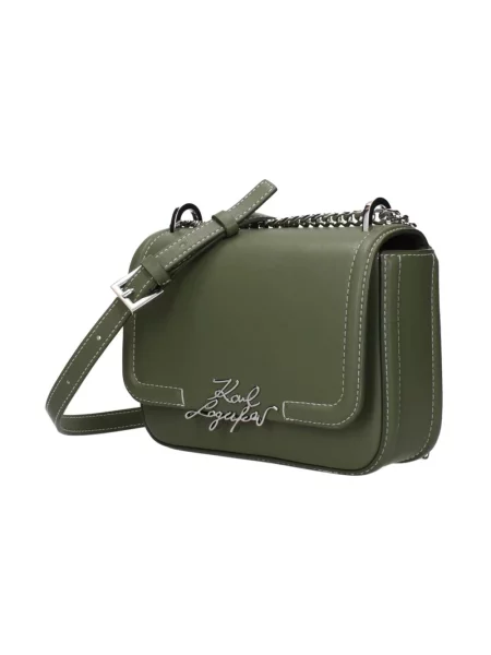 Torebka crossbody Karl Lagerfeld skórzana zielona
