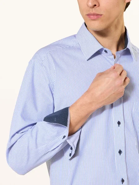 Eterna Comfort Fit Koszula niewymagająca prasowania Mężczyźni Comfort Fit 42 niebieski