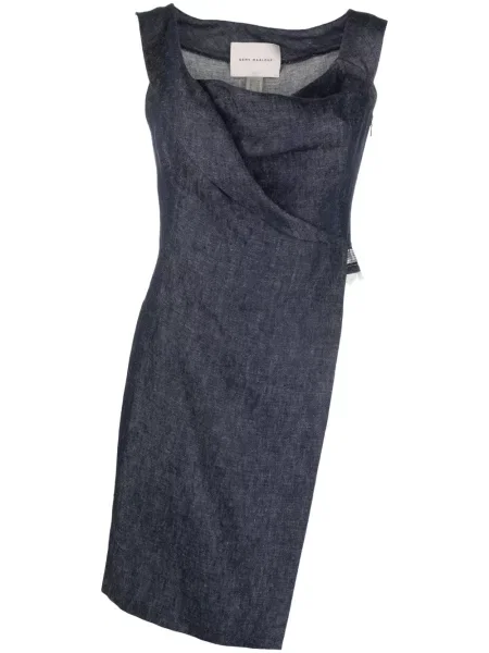 Bluzka Gemy Maalouf bez rękawów asymetryczna niebieska