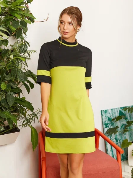 ISSA Plus Сукня міні Оливковий Без підкладки