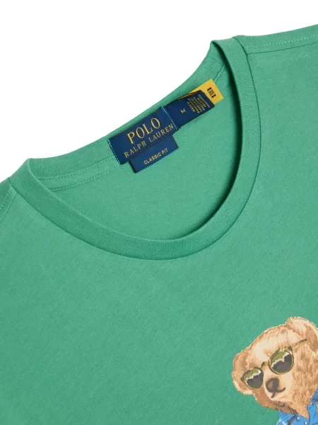 Manšestrové běžecké polotričko Polo Ralph Lauren s výšivkou zelené