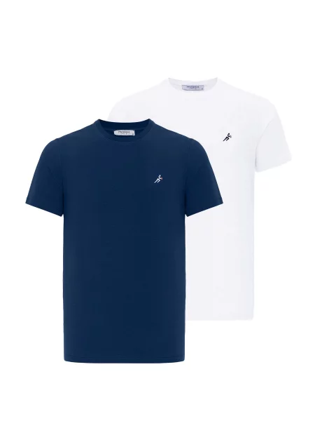 Moxx Paris Tricou bleumarin / maro pueblo / negru / murdar alb