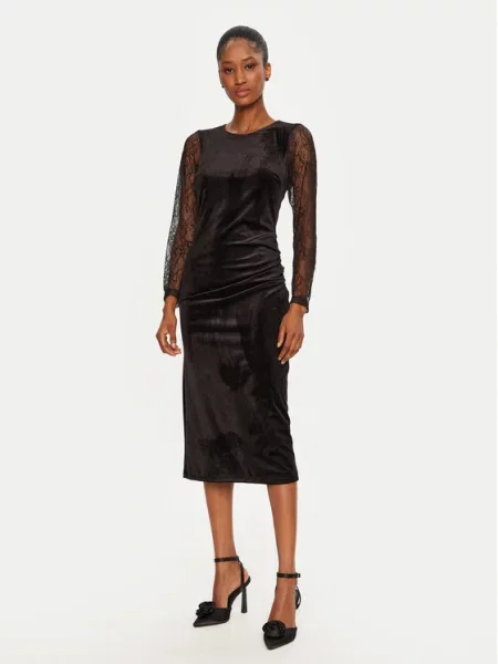 Cocktail obleka Rinascimento črna