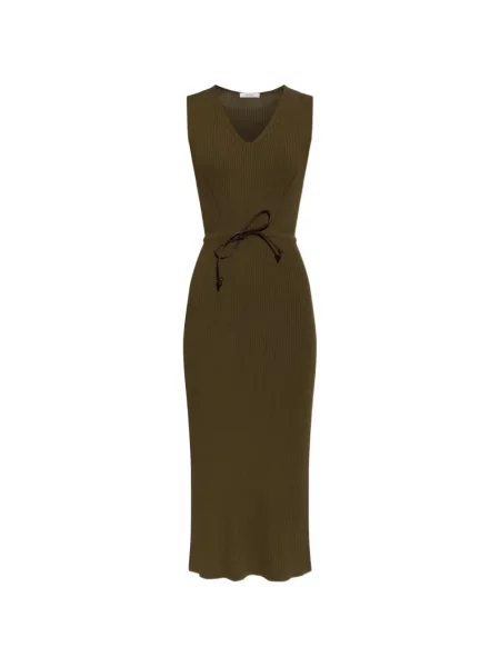 Cu centură rochie midi Max Mara verde