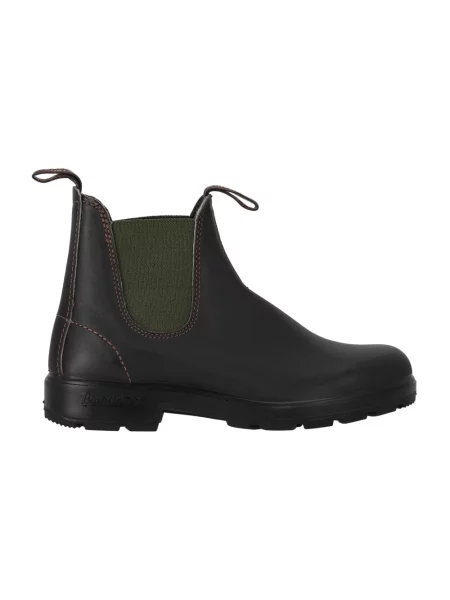 Sztyblety Blundstone skórzane z logo brązowe