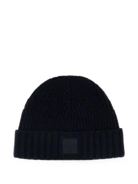 Căciulă Stone Island tricotate cu strasuri negru