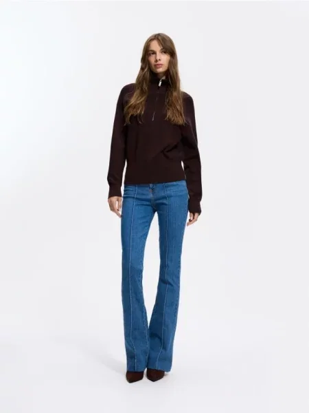Reserved Blugi flare albastru