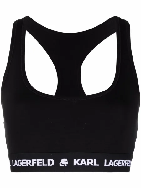 Sutien Karl Lagerfeld cu autograf negru