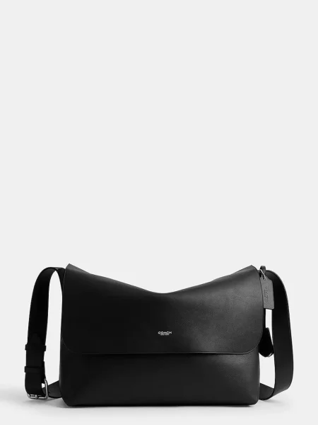 Usnjena torba Coach Ludlow Messenger črna