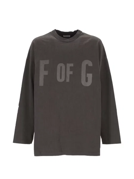 Lung tricou Fear Of God cu imagine maro