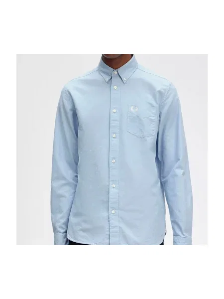 Cămașă FRED PERRY Oxford Shirt Light Smoke M albastru