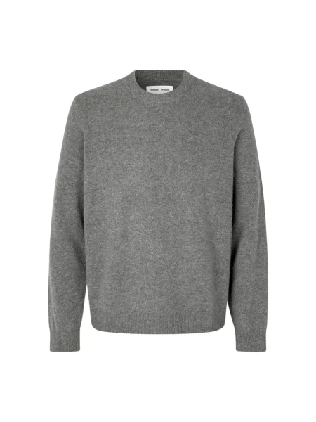 Dzianinowy sweter Samsoe Samsoe szary