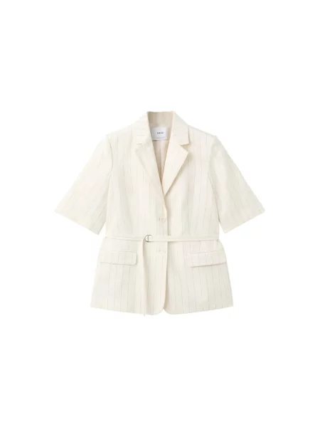 MANGO Sacou Argelia crem / metalic gri