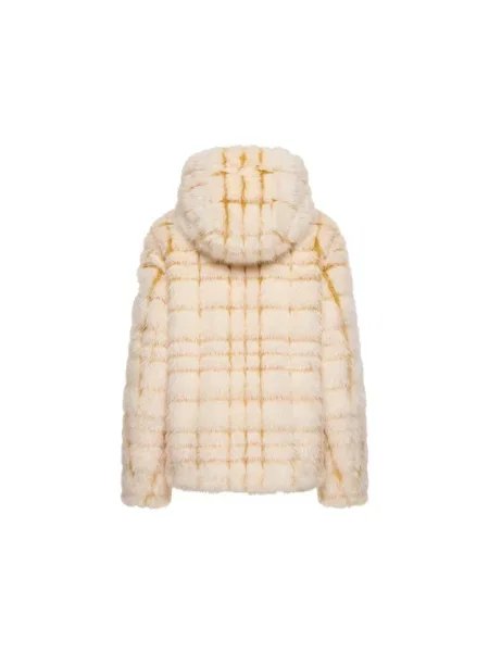 Kurtka skórzana Moncler biała