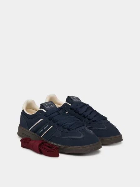 Шкіряні Кеди низькі Tommy Hilfiger THE GREENWICH EDGE SUEDE темно-синій сині