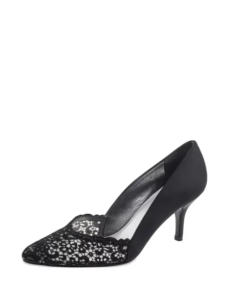 Pantofi cu toc Stuart Weitzman din dantelă negru