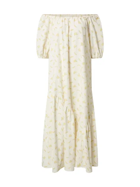 EDITED Rochie de vară ALUNA lână / galben pastel alb