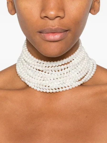 Colier Atu Body Couture cu perle alb