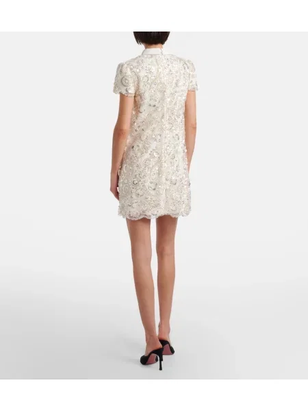 Rochie Self-portrait cu funde alb