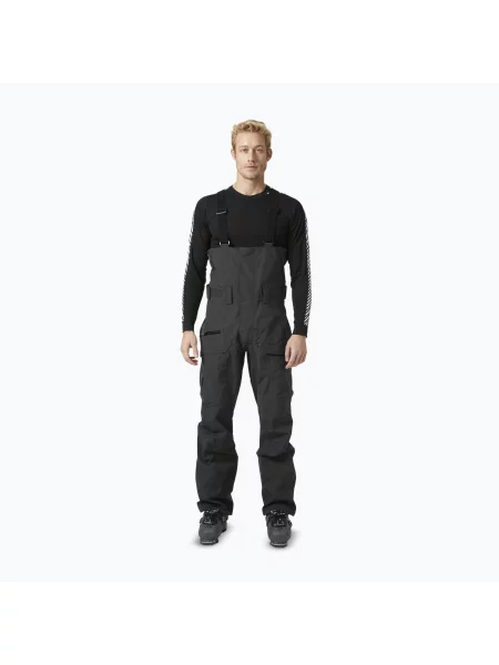 Pantaloni de schi pentru bărbați Helly Hansen Sogn Bib Shell black negru