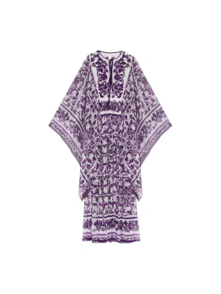 Sukienka Dolce And Gabbana fioletowa