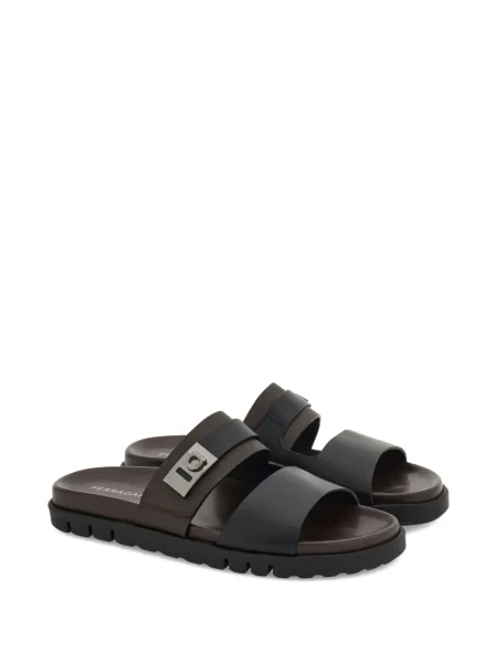 Sandale Ferragamo cu cataramă negru