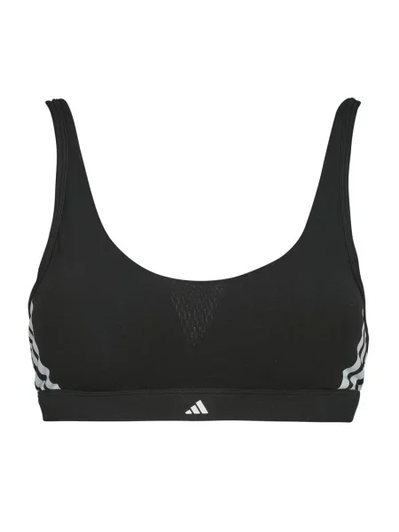 Prugasti top Adidas crna