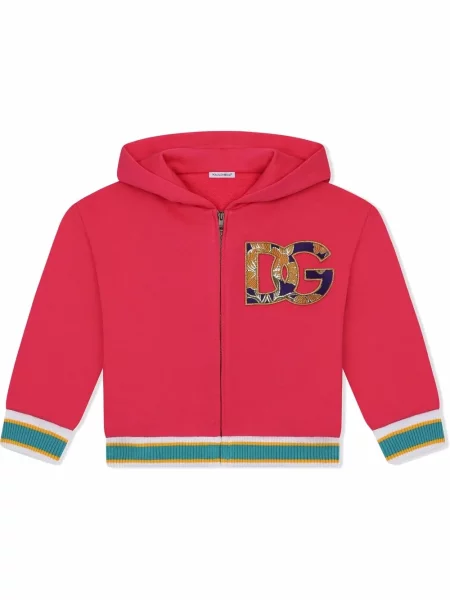 Bluza z kapturem dziecięca Dolce And Gabbana różowa
