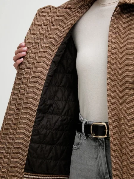 Шерстяная демисезонная куртка Missoni коричневая