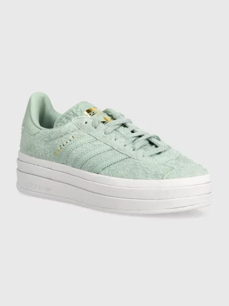 Кожени маратонки adidas Originals Gazelle Bold тюркоазено бяло