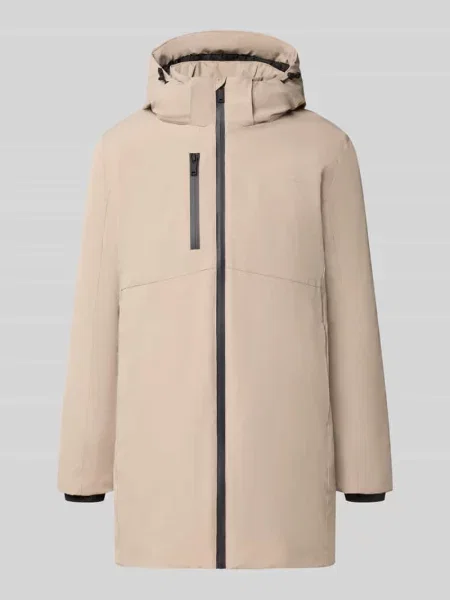 Parka o kroju regular fit z nadrukiem z logo Lindbergh beżowa