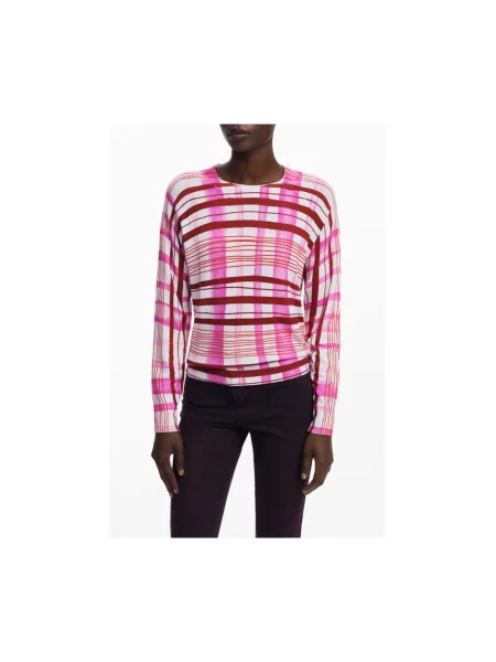 Sweter Desigual różowy