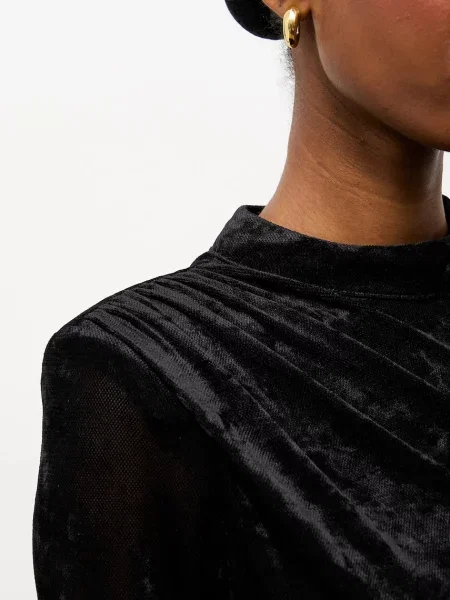 Велюрова сукня Answear.LAB maxi облягаюче чорний