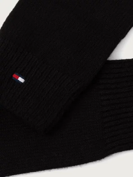 Tommy Hilfiger rukavice dámske s bavlnou čierna