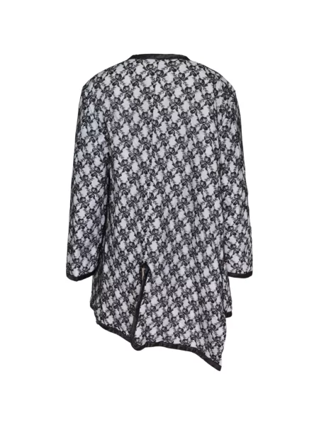 Palton Comme Des Garçons asimetric din dantelă alb