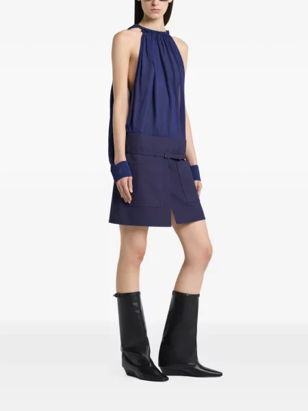 Fusta mini Courreges albastru